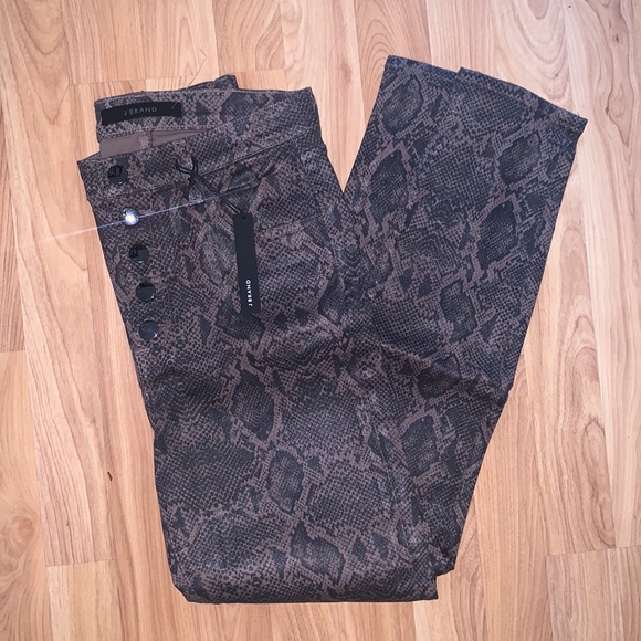J Brand | Lillie High Rise Snake Skin Button Fly Size 27 - Picture 5 of 9